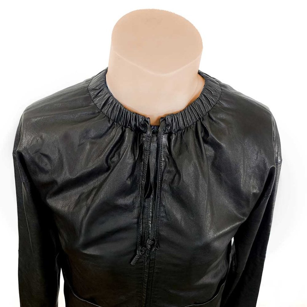 J Brand BAEZ Premium Lamb Leather Top